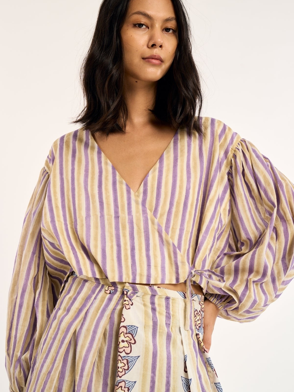 Rujuta Sheth Sol Top In Iris Blush | Medium
